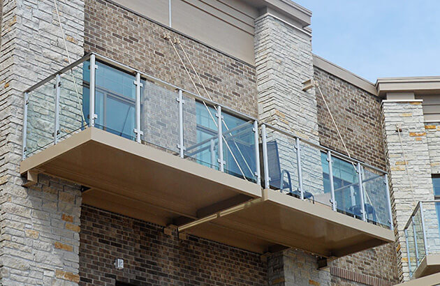 glass railing balcony